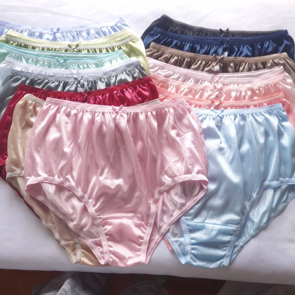 กางเกงในผ้าไนลอน ผ้าวาโก้ สีพาสเทล แบบเต็มตัว ไซส์ L(ใหญ่) Woman Underwear Nylon กรุณาตรวจขนาดก่อนสั่งซื้อ