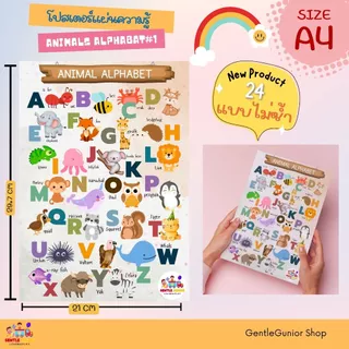 NEW!! แผ่นความรู้ 24 แบบ!! สำหรับเด็กอนุบาลขนาด A4 โปสเตอร์หัดอ่าน สื่อการสอนฝึกอ่านเสริมพัฒนาการ