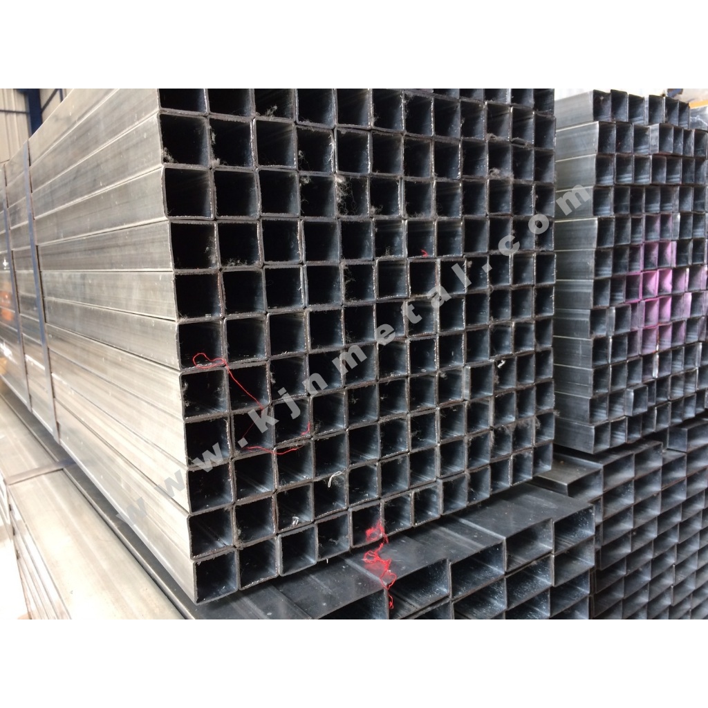 เหล็กกล่องสี่เหลี่ยมกัลวาไนซ์ 100x 100 มม.+/- ยาว 2.0 เมตร x 3ท่อน หลากหลายความหนา เหล็กแป๊บแบบกัลวา