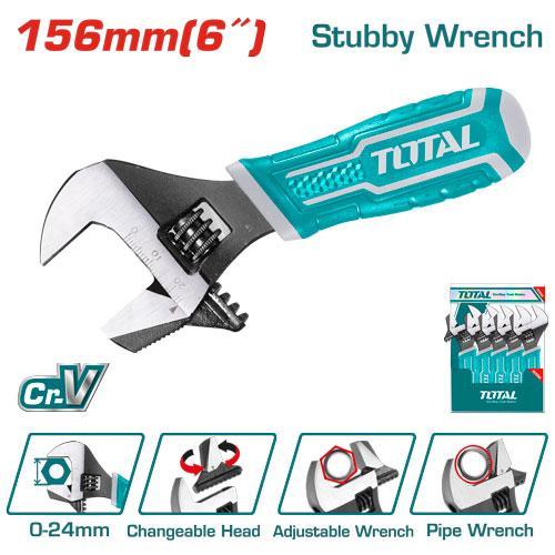 TOTAL ประแจเลื่อน+ประแจจับแป๊ป 2 IN 1 ขนาด 6" รุ่น THT1016S