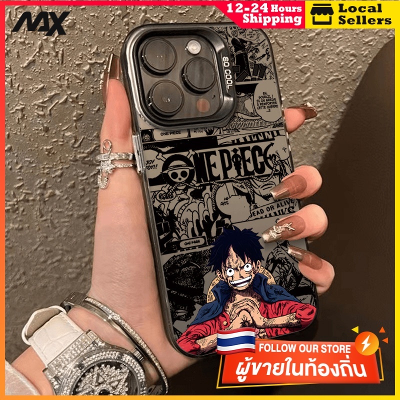 การ์ตูนชิ้นเดียวกรณีโทรศัพท์มือถือกันฝุ่น for iPhone 8 plus XS 7 XR 13 Pro 12 14 PLUS 16 18 PRO MAX