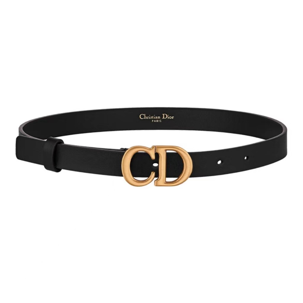 Dior ดิออร์ CD พรีเมี่ยมและทนทาน เข็มขัด Lady Belt 2cm พร้อมอุปกรณ์ครบครัน ของแท้