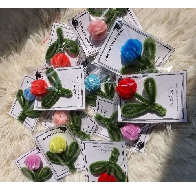 ของขวัญปัจฉิม ดอกทิวลิปจิ๋ว ดอกไม้ลวดกำมะหยี่