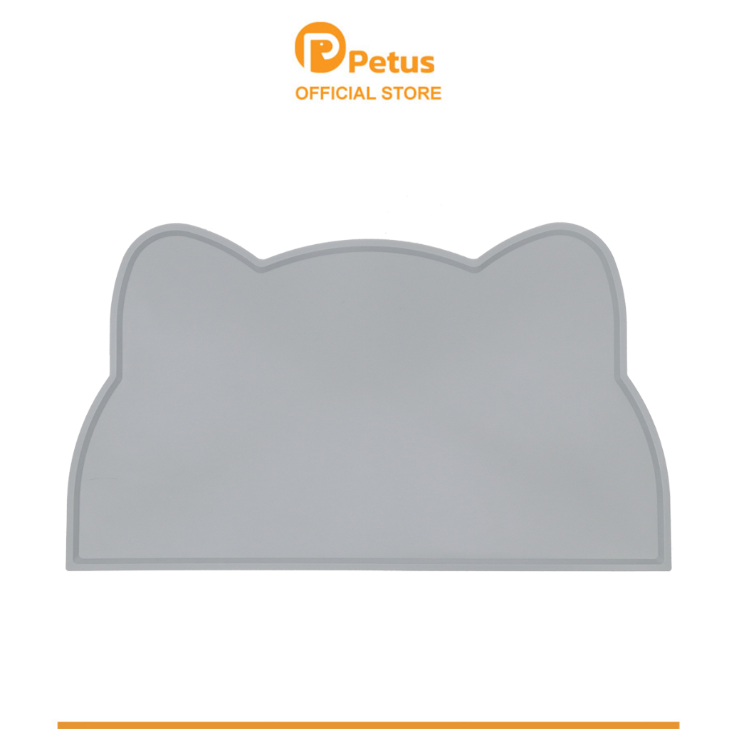 Petus แผ่นซิลิโคนรองจาน สัตว์เลี้ยง แผ่นรองกันลื่น ป้องกันอาหารหกลงพื้น กันน้ำและกันน้ำมัน