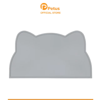 Petus แผ่นซิลิโคนรองจาน สัตว์เลี้ยง แผ่นรองกันลื่น ป้องกันอาหารหกลงพื้น กันน้ำและกันน้ำมัน