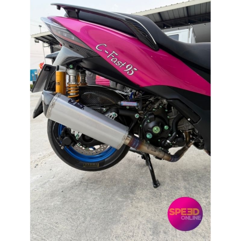 ท่อทรงอาคา Pr2 Exhaust ยกชุด Zontes 350e ทรงกรวย 2.5นิ้ว ไทเทเนี่ยม  ราคาถูก อะไหล่มอเตอร์ไซค์ อะไหล