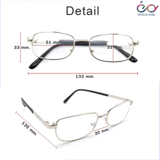 Optical Plusแว่นสายตายาว เลนส์กระจก พร้อมกล่องใสใส่แว่นและผ้าเช็ดแว่น แว่นอ่านหนังสือ032