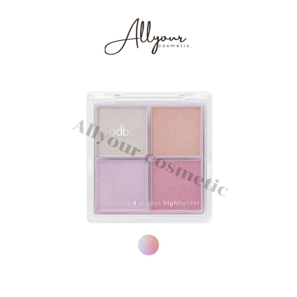 (ของแท้) ไฮไลท์ ODBO Signature Highlighter ไฮไลท์โอดีบีโอ ซิกเนเจอร์ โฟร์ เฉดส์ OD1318