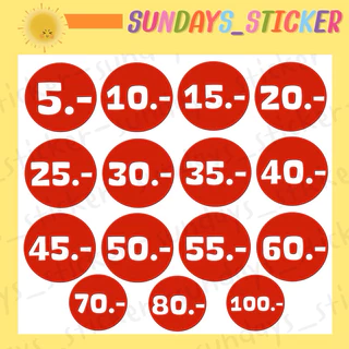 [192ดวง✨1.5 cm 3 สี] สติกเกอร์ ฉลากสินค้า โลโก้ “ราคาสินค้า” ป้ายราคา ขนาด 1.5 cm 3 สี ได้แก่ ขาว แดง ดำ ไดคัท พร้อมใช้