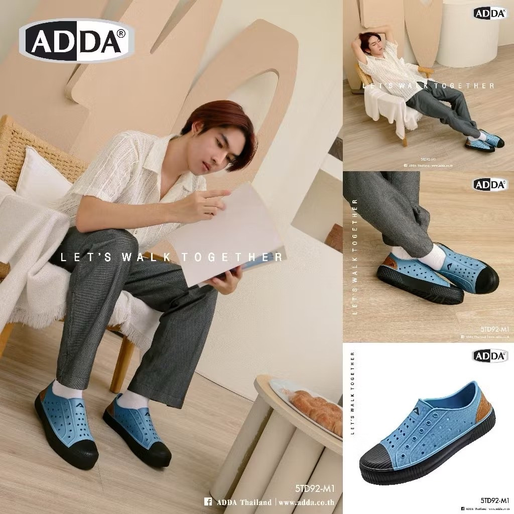รองเท้าผ้าใบแบบสวม สลิปออน แอ๊ดด้า Adda 5TD92-M1/M2 (#7-11) มีไซส์ใหญ่ 45 แล้วน้า