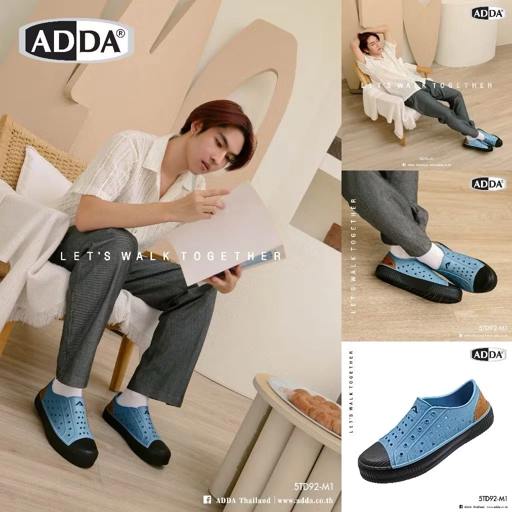 รองเท้าผ้าใบแบบสวม สลิปออน แอ๊ดด้า Adda 5TD92-M1/M2 (#7-11) มีไซส์ใหญ่ 45 แล้วน้า