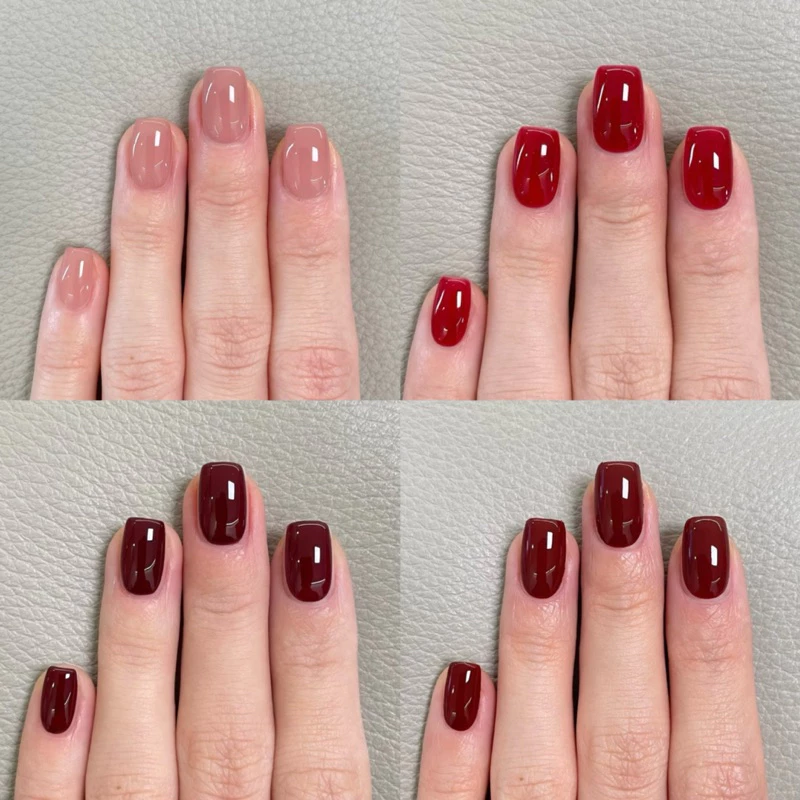 [โทนสีแดง] Rada Nail ยาทาเล็บ สีติดทนนาน เนื้อสีเงาดั่งเจล ไม่ต้องอบ สีทาเล็บ แห้งไวมาก
