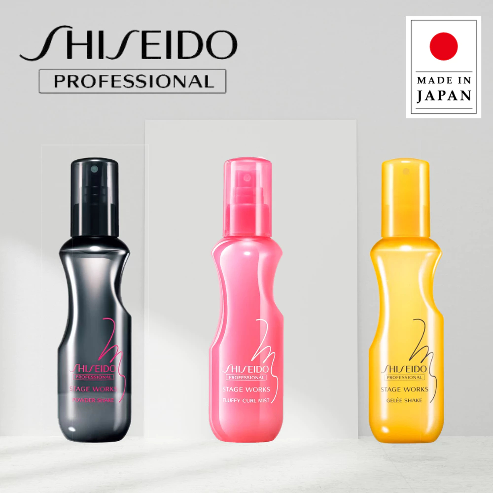 Shiseido Professional Stage Works Hair Styling Powder Shake/ Gelee Shake/Fluffy Curl Mist Japan Original 150ml BASE HAIR STYING【Made in Japan】
