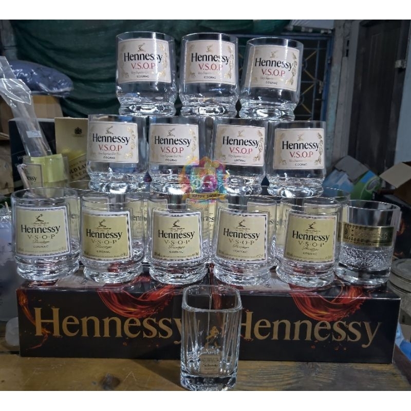 แก้ว Hennessy ตัดจากขวดเฮนเนสซี่ vsop (ของแท้)