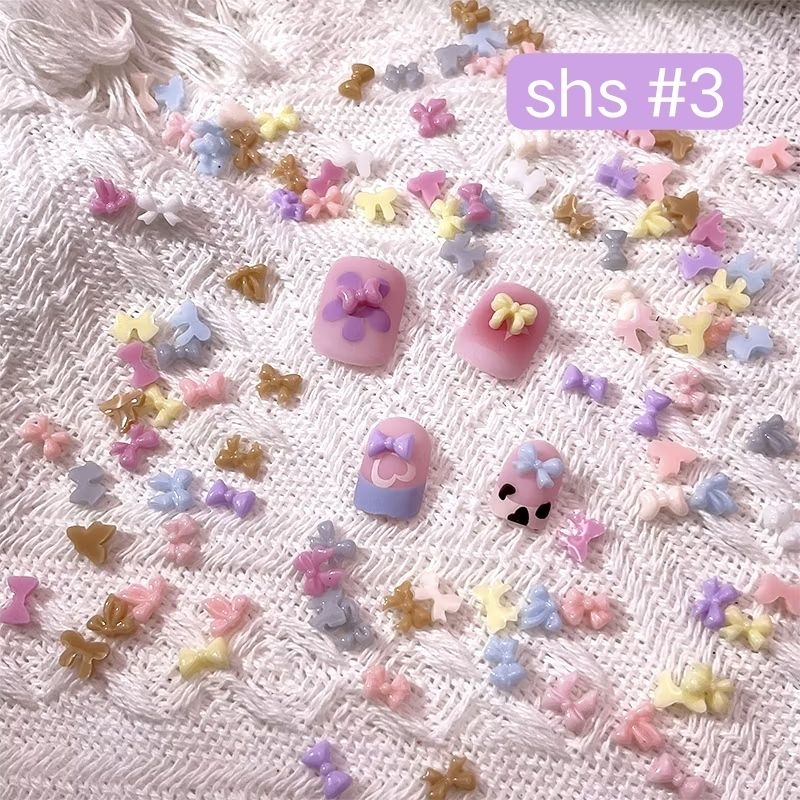 50ชิ้น โบว์ติดเล็บ อะไหล่ติดเล็บ shs#3