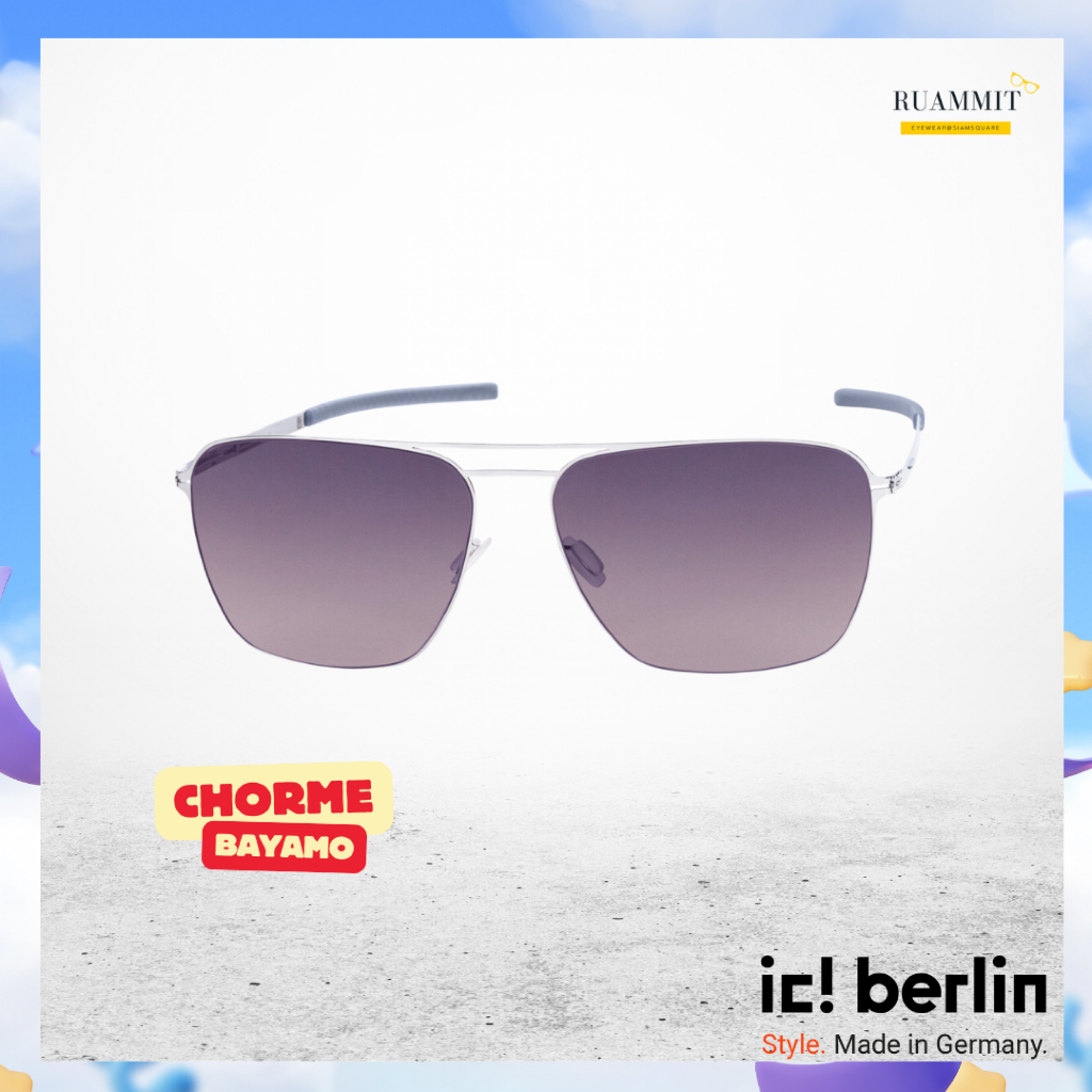 แว่นกันแดด ic! berlin รุ่น Bayamo สี Chorme ของแท้ จัดส่งฟรี!!