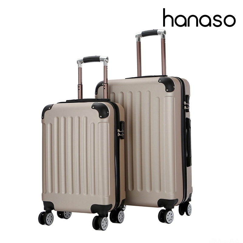 Hanaso กระเป๋าเดินทาง 20/24 นิ้ว กระเป๋าเดินทางล้อลาก กระเป๋าเดินทาง กันน้ำ กันรอยขีดข่วน แข็งแรงทนทาน วัสดุABS+PC