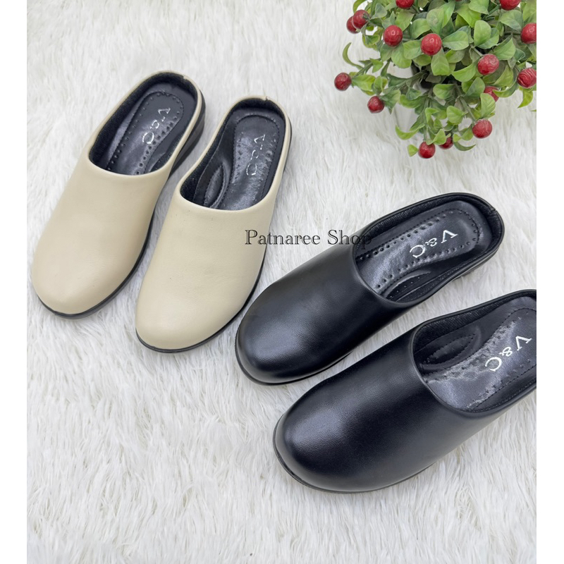 ⭐️พร้อมส่ง⭐️รองเท้าเปิดส้น แบบสวม รุ่น AB27 หนังนิ่ม ใส่สบายเท้า Size 36-41