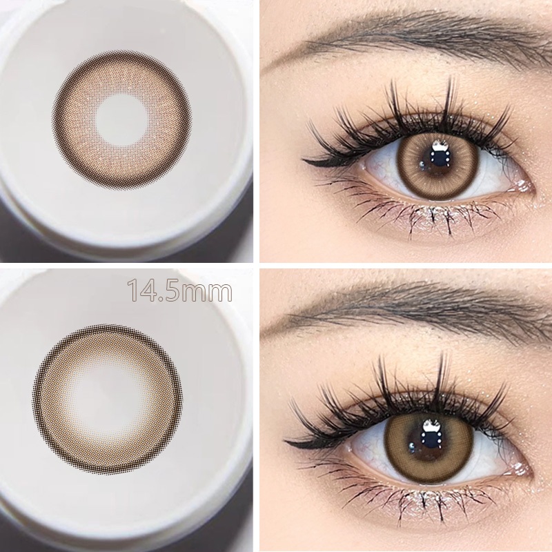 คอนแทคเลนส์ สีสวย น้ำตาล/เทา สินค้าขายดี 14.2-14.5มม. มูนอายส์ น้ำตาลสวีทบราวน์ คอนแทคเลนส์สีน้ำตาล