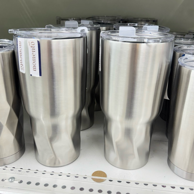 (พร้อมส่ง) momento แก้วเก็บความเย็นสีเงิน SS 30 ออนซ์