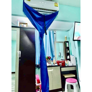 ผ้าล้างแอร์1.5x2.2เมตร ผ้าไนล่อนหนาเคลือบPUกันน้ำยาเคมีใช้กับแอร์8,000-12,000btu