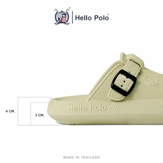 Hello Polo รองเท้าเปิดส้น รองเท้าแฟชั่น กันลื่น ทนต่อการสึกหรอ ส้นหนา 4 ซม เบาสบาย แฟชั่นฤดูร้อน พื้นนุ่มมาก HP8047