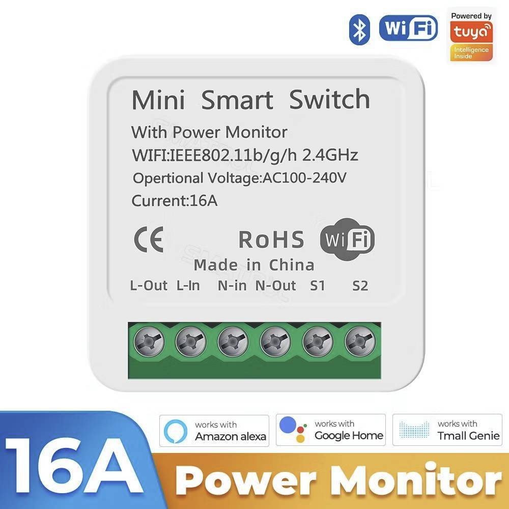 Smart switch wifi 2-way SMATRUL 16A Tuya MINI DIY  Tmall Genie Google Home Alexa