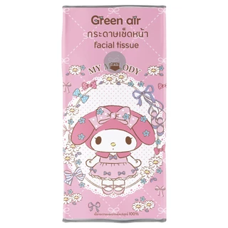 GREEN AIR -Facial Tissue Pocket 6 Pcs. (1PCS) กรีนแอร์ กระดาษทิชชู่เช็ดหน้าแบบพกพา