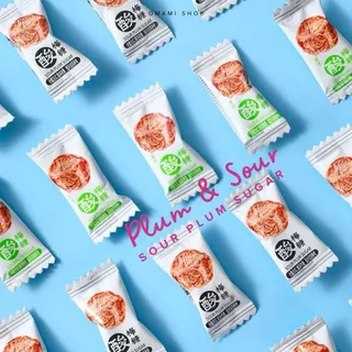 NEW!! ลูกอม ลูกอมบ๊วยเปรี้ยว บ๊วยเค็ม Sour Plum Sugar (50เม็ด/100เม็ด) รสเค็มๆ เปรี้ยวๆ อร่อย พร้อมส่ง
