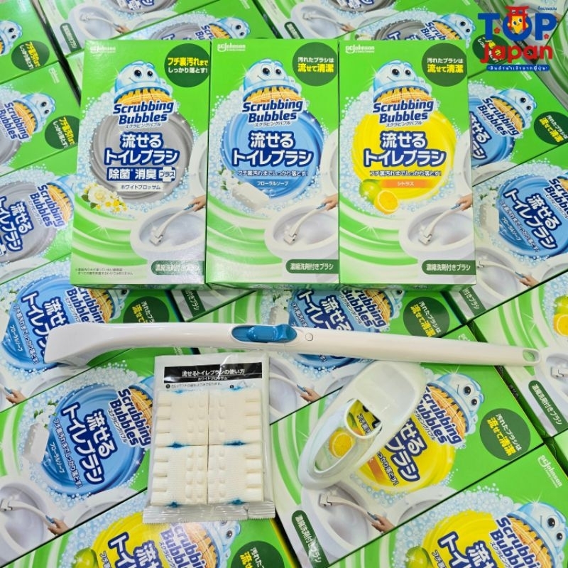 🚚พร้อมส่ง🇯🇵นำเข้าจากญี่ปุ่น100% SCJohnson Scrubbing Bubbles แปรงขัดทำความสะอาดชักโครก