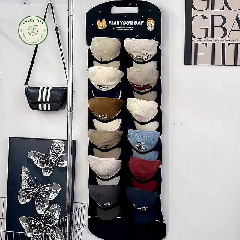 Luckylife แขวนได้หลายหมวก ใช้ในบ้าน ห้องแต่งตัว สำหรับหมว เบสบอล หมวกแก๊ป