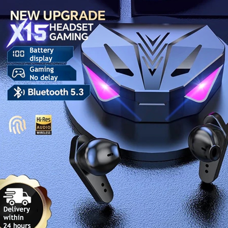 หูฟังบลูทูธ TWS X15 หูฟังบลูทูธไร้สาย กันน้ำ เสียงสเตอริโอไฮไฟ หูฟังเล่นเกม พร้อมไมโครโฟน