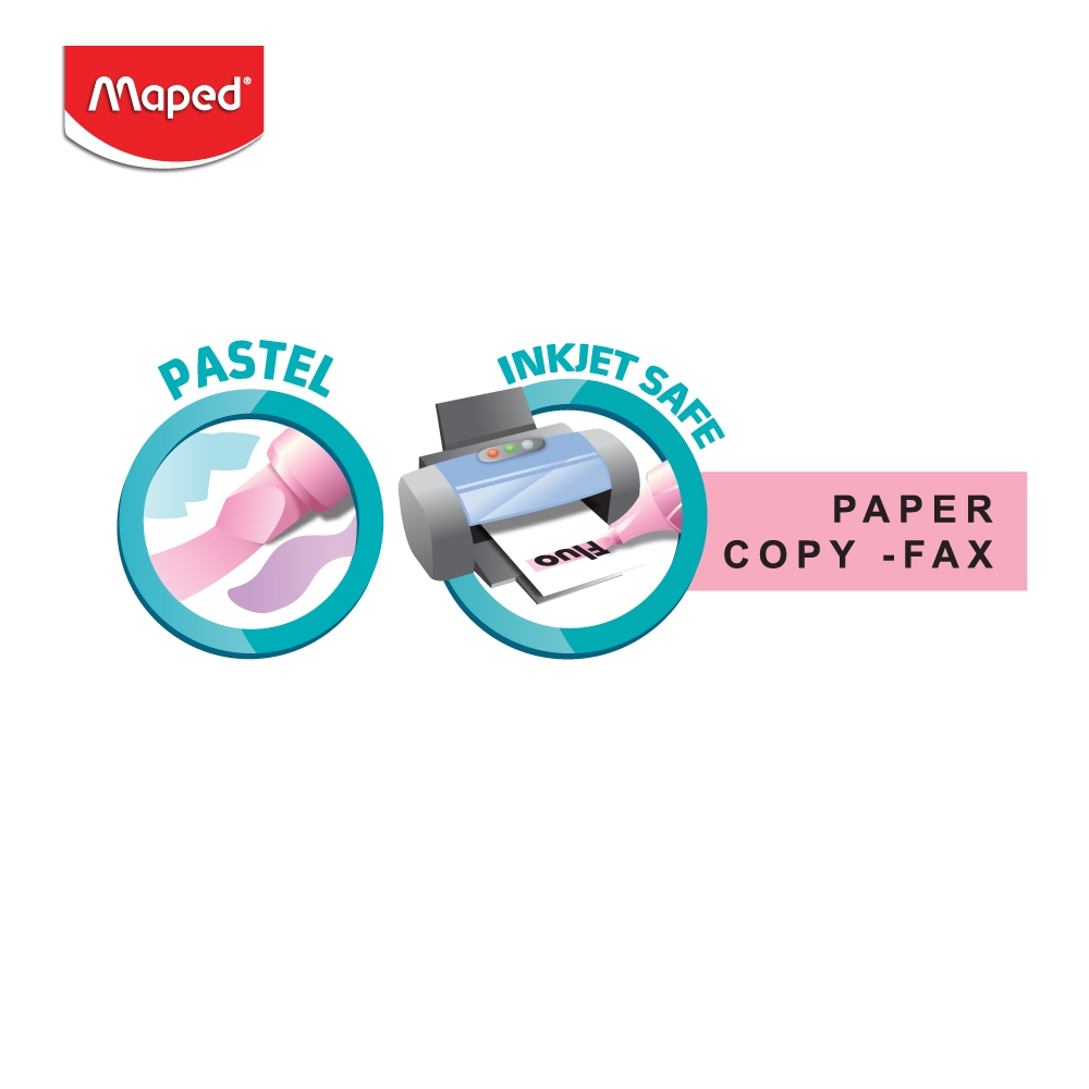 Maped (มาเพ็ด) ปากกาเน้นข้อความ เปิดฝาทิ้งไว้ได้นาน 4 ชม. ปากกาไฮไลท์ รหัส FL/742533 - รูปที่ 2