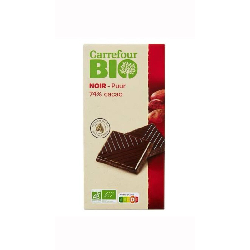 🇫🇷east Carrefour Bio chocolate noir 74% cocoa 100g. จากฝรั่งเศส ช็อกโกแลต