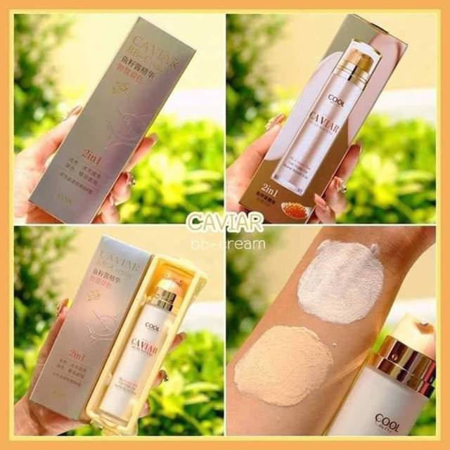 CAVIAR BB-CREAM เนื้อบีบี 2 มิติครบสูตรบำรุงและปรับผิวหน้ากระจ่างใสในขั้นตอนเดียวจากสารสกัดคาเวียร์ 50 กรัม