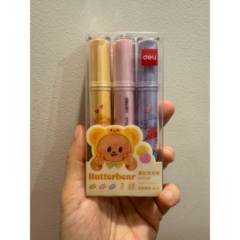[น้องหมีเนยxDeli]ปากกาhightlight-สิ้นค้าอยู่ไทยพร้อมส่ง