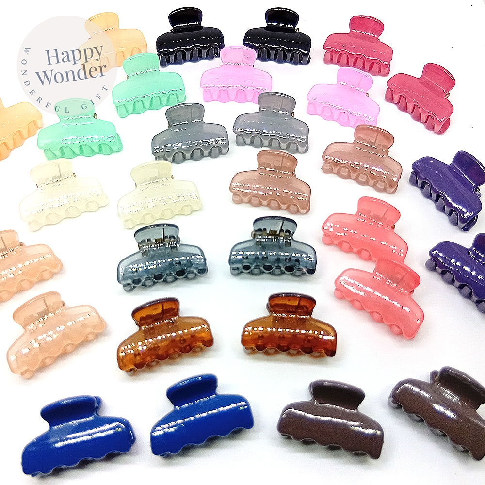 2 ชิ้น กิ๊บติดผม กิ๊บหนีบผมคู่ สีหวาน กิ๊ฟตัวเล็ก กิ๊บติดผม หนีบผมม้า 2 - 2.5 cm