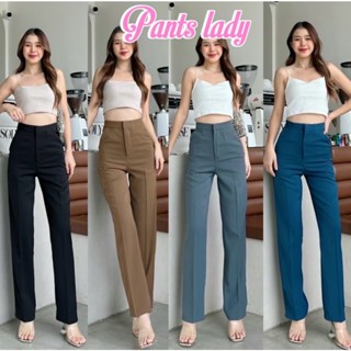 PT14 ใส่แล้วดูหุ่นเพียว กางเกงขายาว ผู้หญิง กางเกงทรงกระบอก …
