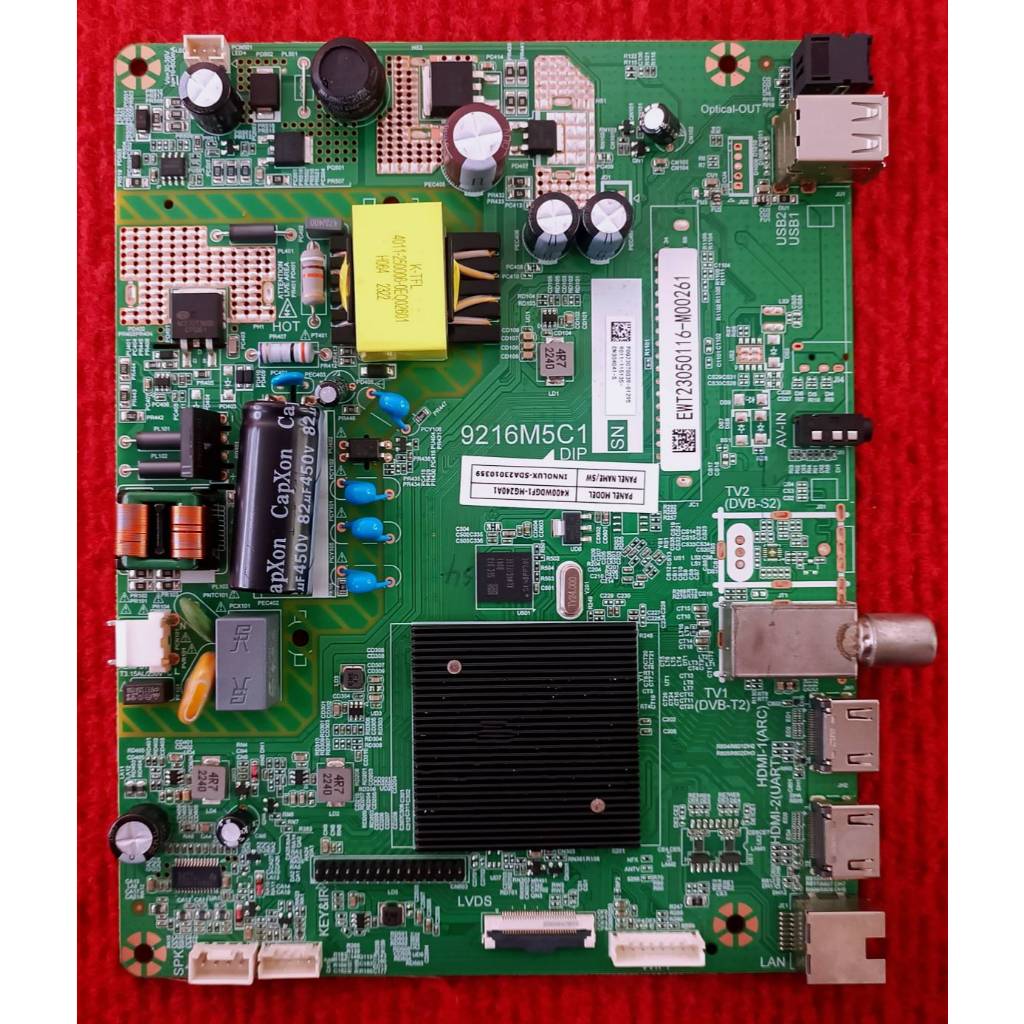 เมนบอร์ดทีวี  ACONATIC รุ่น 40HS410AN  พาสบอร์ด  9216M5C1