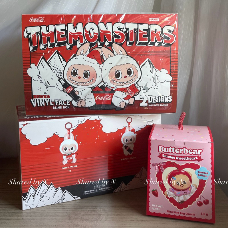 กล่องเปล่า boxใหญ่ BUTTERBEAR / LABUBU COCA COLA / CRYBABY CRYING AGAIN / V2 / CRYBABY PPG / CHEER UP