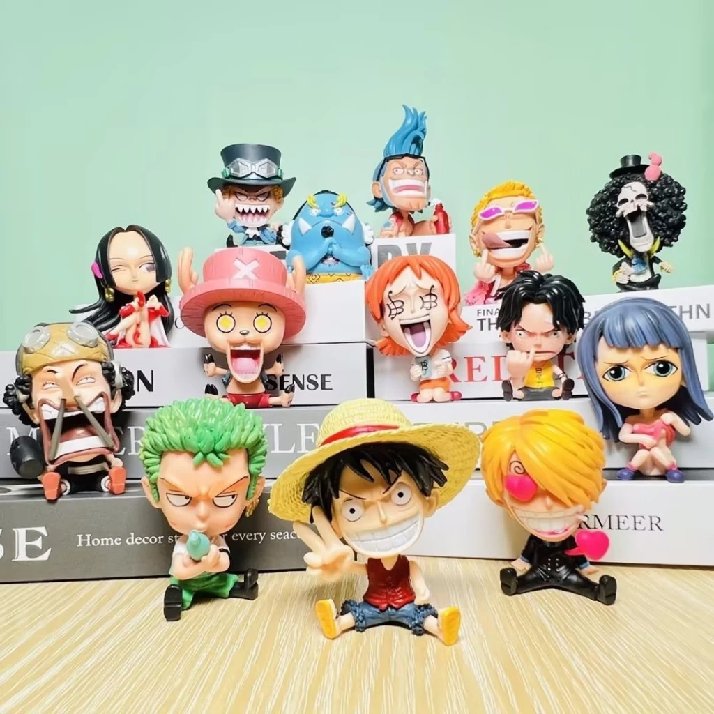 Luffy ตุ๊กตาฟิกเกอร์ Zoro Sanji ขนาดเล็ก 8-10 ซม. ของเล่นสําหรับเด็ก