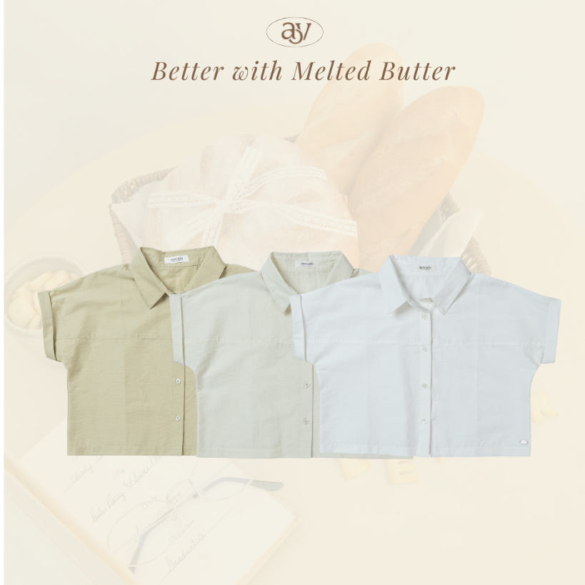 avo shortbread crop shirt  เสื้อเชิ้ตครอปรุ่นนี้คอนเฟิร์มความแมชง่าย ใส่ได้ทุกวันจริงๆ