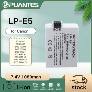 LP-E5 แบตเตอรี่ LPE5 สำหรับ Canon EOS 450D 500D 1000D 2000D เครื่องชาร์จกล้อง DSLR