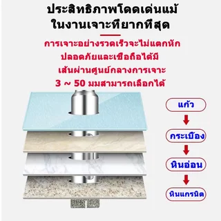 โฮลซอ ดอกสว่าน ชุด15ดอก3-50มิล สว่าน หัวเพชร ดอกเจาะกระจก เจาะหินแกรนิต ดอกโฮลซอเจาะกระเบื้องเซรามิค หินอ่อน เซรามิก อิฐ