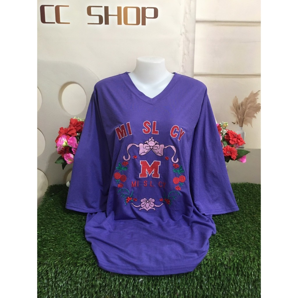 เสื้อยืด แขนสามส่วน เสื้อผ้าแฟชั่นสวยๆ อกฟรีไซร์ 46-50 นิ้ว รุ่น157