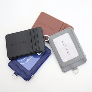 ซองหนังใส่บัตรพนักงาน ซองใส่บัตรแบบหนัง มีซิบ(ไม่รวมสาย) CARD ZIPPER KIDNAP ME.