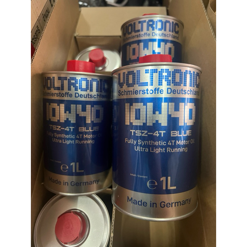 น้ำมันเครื่องสังเคราะห์แท้ VOLTRONIC 10W40 TSZ-4T BLUE BASE OIL