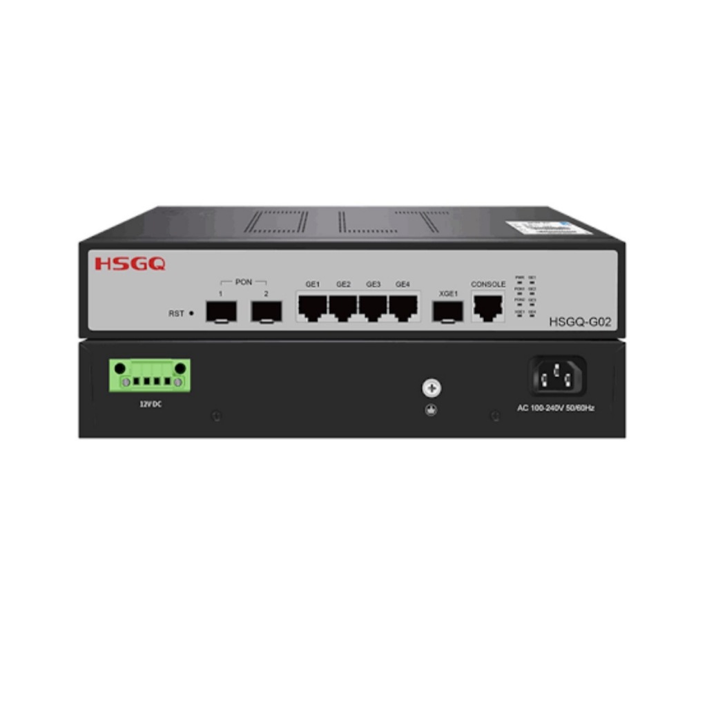 HSGQ OLT 2GPON Uplink 10G พร้อม SFP +8dBm 2 ตัว