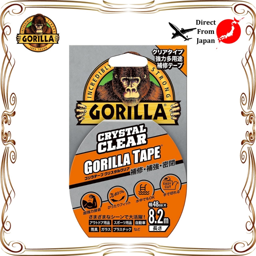 【Direct from Japan】Gorilla Tape Crystal Clear 48mm x 8.2m เทปซ่อมอเนกประสงค์ แข็งแรง 1778