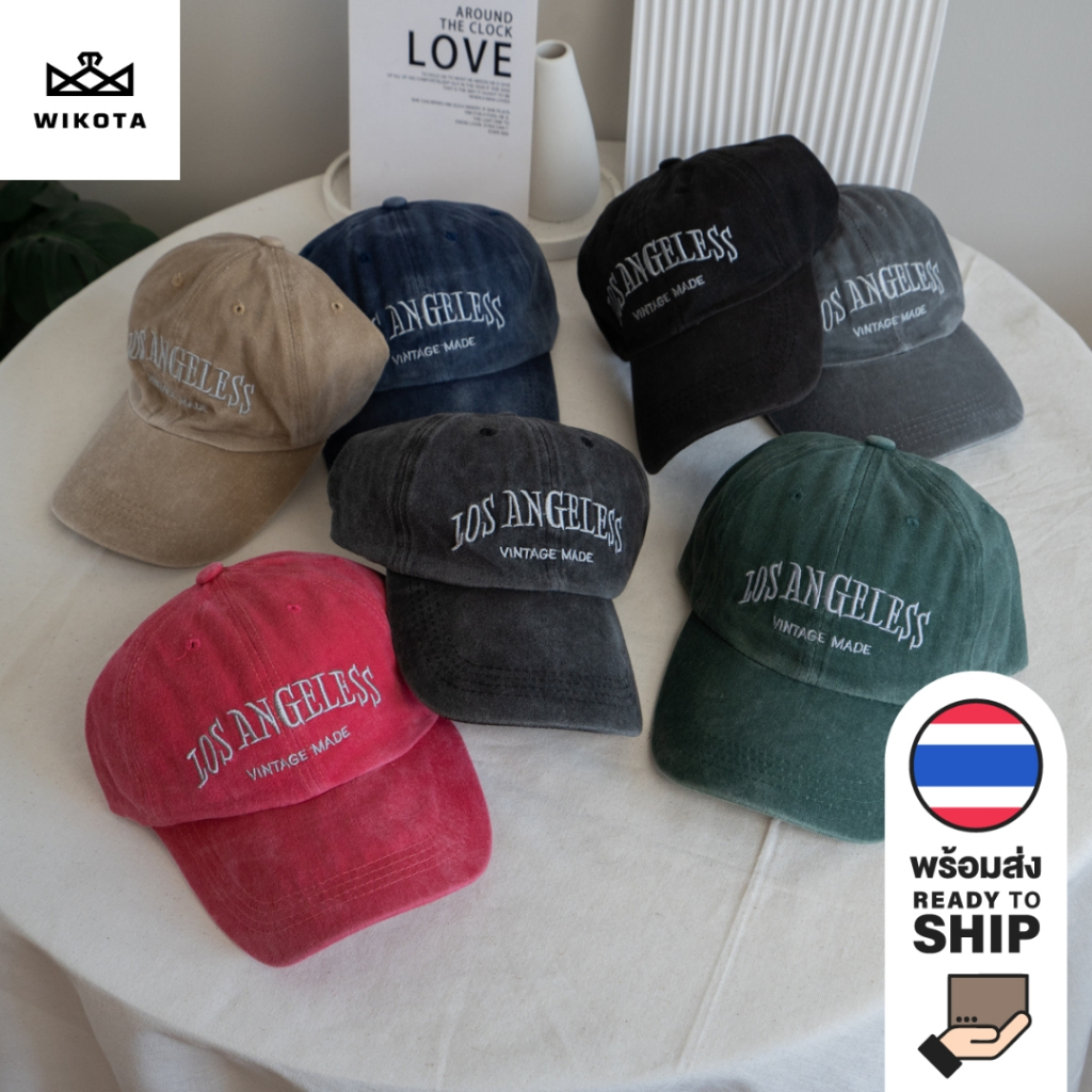 [W0059] หมวกแก๊ป ปัก Los Angeles สไตล์วินเทจ ปรับสายได้ vintage cap y2k หมวกเบสบอล​ หมวกแฟชั่น